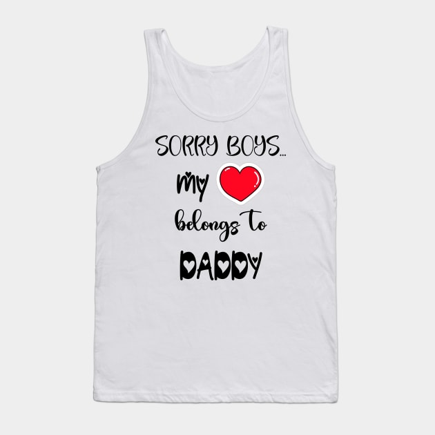 Funny Girls Valentine Quote Cool Daddy Girls Valentines Day Tank Top by Just Be Cool Today